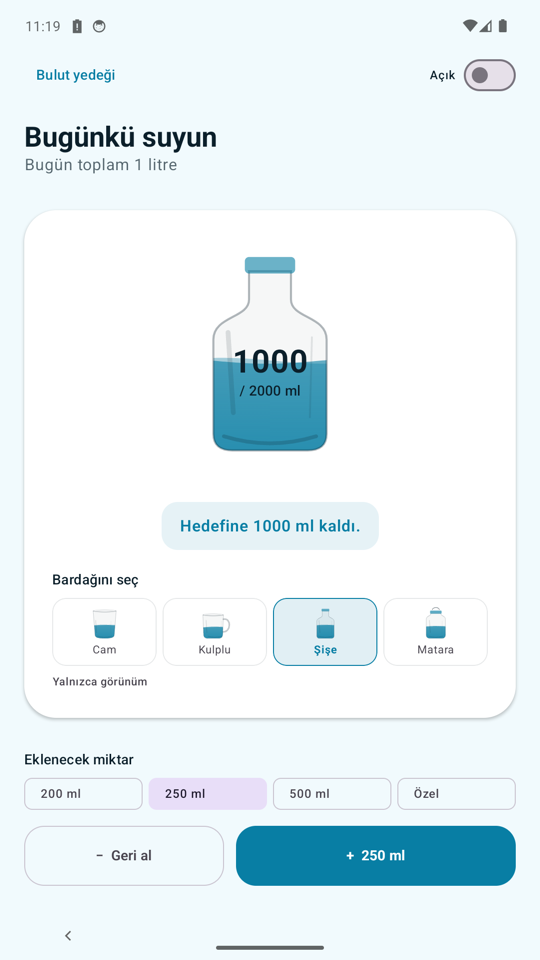 Sutakibi in the light theme with the bottle vessel selected